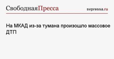 На МКАД из-за тумана произошло массовое ДТП - svpressa.ru - Москва - Башкирия - Англия - Турция