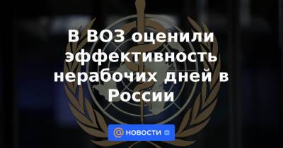 Анна Попова - В ВОЗ оценили эффективность нерабочих дней в России - news.mail.ru - Россия