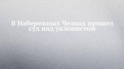 В Набережных Челнах прошел суд над уклонистом - chelny-izvest.ru - Россия - Набережные Челны