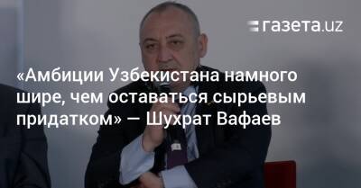«Амбиции Узбекистана намного шире, чем оставаться сырьевым придатком» — Шухрат Вафаев - gazeta.uz - Узбекистан - Германия