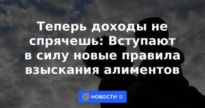Теперь доходы не спрячешь: Вступают в силу новые правила взыскания алиментов - news.mail.ru - Россия