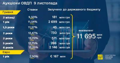 Минфин продал гособлигаций на 11,7 миллиарда - bin.ua - Украина