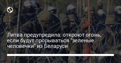 Александр Лукашенко - Мантас Адоменас - Литва предупредила: откроют огонь, если будут прорываться "зеленые человечки" из Беларуси - liga.net - Москва - Россия - Украина - Белоруссия - Литва
