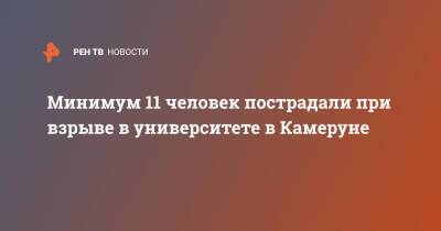 Минимум 11 человек пострадали при взрыве в университете в Камеруне - ren.tv - Камерун