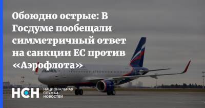 Олег Морозов - Обоюдно острые: В Госдуме пообещали симметричный ответ на санкции ЕС против «Аэрофлота» - nsn.fm - Россия - Белоруссия