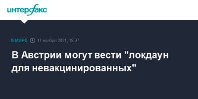 Александр Шалленберг - В Австрии могут вести "локдаун для невакцинированных" - interfax.ru - Москва - Австрия
