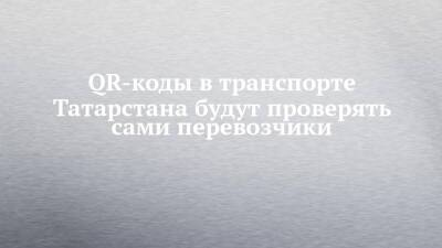 Рустам Минниханов - QR-коды в транспорте Татарстана будут проверять сами перевозчики - chelny-izvest.ru - респ. Татарстан