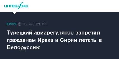 Турецкий авиарегулятор запретил гражданам Ирака и Сирии летать в Белоруссию - interfax.ru - Москва - Сирия - Белоруссия - Турция - Ирак - Польша - Минск - Йемен