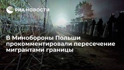Минобороны Польши: группа мигрантов пересекла польскую границу, но дальше их не пустили - ria.ru - Белоруссия - Польша - Варшава