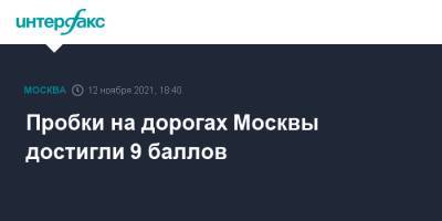 Пробки на дорогах Москвы достигли 9 баллов - interfax.ru - Москва