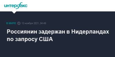 Россиянин задержан в Нидерландах по запросу США - interfax.ru - Москва - Россия - США - Голландия