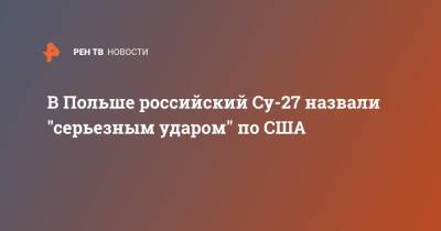 В Польше российский Су-27 назвали "серьезным ударом" по США - ren.tv - Москва - Россия - США - Израиль - Польша - Эмираты