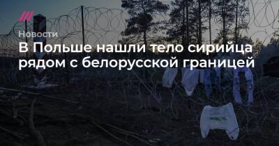 В Польше нашли тело сирийца рядом с белорусской границей - tvrain.ru - Белоруссия - Польша - Литва