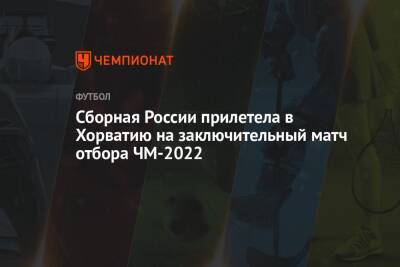Сборная России прилетела в Хорватию на заключительный матч отбора ЧМ-2022 - championat.com - Россия - Мальта - Хорватия