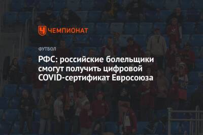 Тимур Журавель - РФС: российские болельщики смогут получить цифровой COVID-сертификат Евросоюза - championat.com