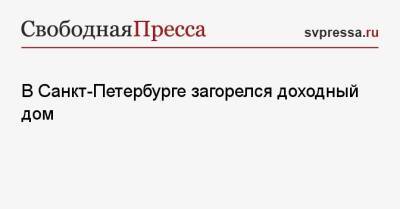 В Санкт-Петербурге загорелся доходный дом - svpressa.ru - Россия - Санкт-Петербург - Египет - Белоруссия - Адлер