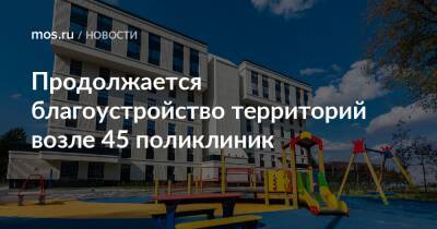 Петр Бирюков - Продолжается благоустройство территорий возле 45 поликлиник - mos.ru - Москва - Благоустройство