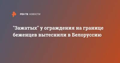 "Зажатых" у ограждения на границе беженцев вытеснили в Белоруссию - ren.tv - Белоруссия - Польша