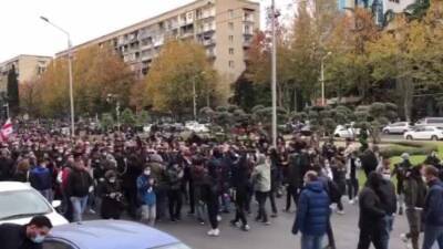 Николоз Кипшидзе - В Тбилиси началась акция сторонников Саакашвили - news-front.info - Тбилиси