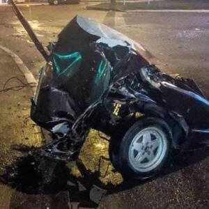 В Ровно в ДТП автомобиль разорвало пополам. Фото - reporter-ua.com - Украина