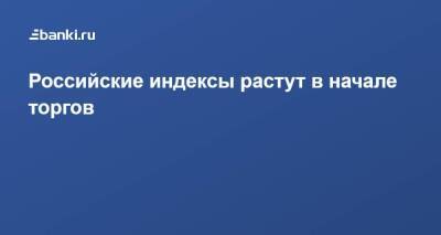 Елена Кожухова - Российские индексы растут в начале торгов - smartmoney.one