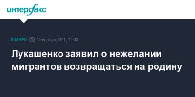 Александр Лукашенко - Лукашенко заявил о нежелании мигрантов возвращаться на родину - interfax.ru - Москва - Белоруссия - Германия - Ирак - Польша - Бавария