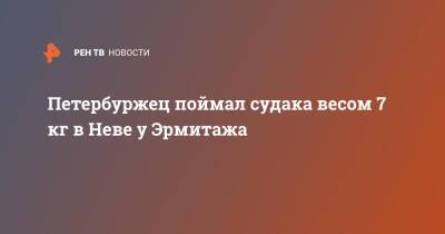Петербуржец поймал судака весом 7 кг в Неве у Эрмитажа - ren.tv - Санкт-Петербург