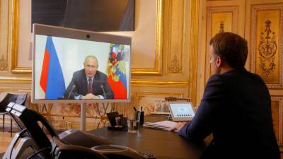Владимир Путин - Ангела Меркель - Александр Лукашенко - Эммануэль Макрон - Путин и Макрон обсудили ситуацию на границе Белоруссии и стран ЕС - russian.rt.com - Россия - Белоруссия - Германия - Франция