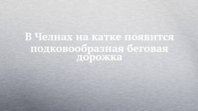 В Челнах на катке появится подковообразная беговая дорожка - chelny-izvest.ru
