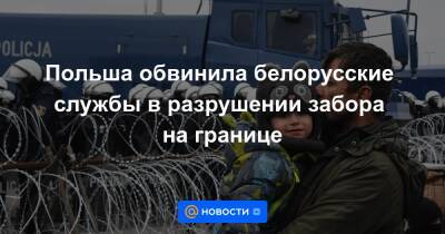 Польша обвинила белорусские службы в разрушении забора на границе - news.mail.ru - Белоруссия - Польша - Twitter