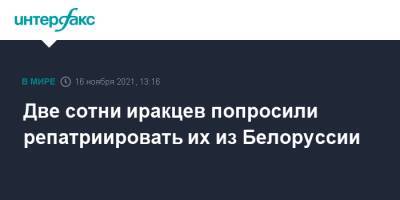 Две сотни иракцев попросили репатриировать их из Белоруссии - interfax.ru - Москва - Россия - Белоруссия - Ирак - Минск