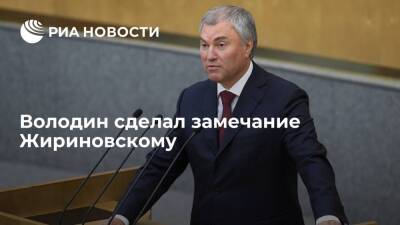 Вячеслав Володин - Владимир Жириновский - Николай Коломейцев - Володин объявил замечание Жириновскому, назвавшему Коломейцева "ростовским валенком" - ria.ru - Москва - Россия