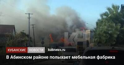 В Абинском районе полыхает мебельная фабрика - kubnews.ru - Краснодарский край