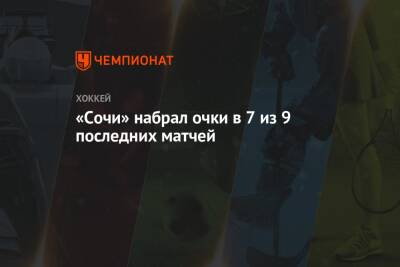 Андрей Назаров - «Сочи» набрал очки в 7 из 9 последних матчей - championat.com - Сочи - Рига