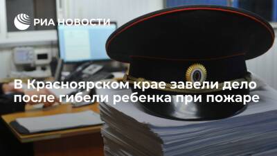 Следователи в Красноярском крае завели уголовное дело после гибели ребенка при пожаре - ria.ru - Красноярский край - Красноярск