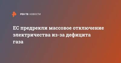 ЕС предрекли массовое отключение электричества из-за дефицита газа - ren.tv - Европа