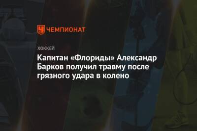 Александр Барков - Капитан «Флориды» Александр Барков получил травму после грязного удара в колено - championat.com - Нью-Йорк - Финляндия - шт.Флорида