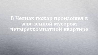 В Челнах пожар произошел в заваленной мусором четырехкомнатной квартире - chelny-izvest.ru - Набережные Челны