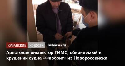 Арестован инспектор ГИМС, обвиняемый в крушении судна «Фаворит» из Новороссийска - kubnews.ru - Россия - Краснодарский край - Ростовская обл. - Новороссийск