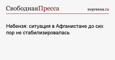 Василий Небензя - Небензя: ситуация в Афганистане до сих пор не стабилизировалась - svpressa.ru - Россия - Афганистан