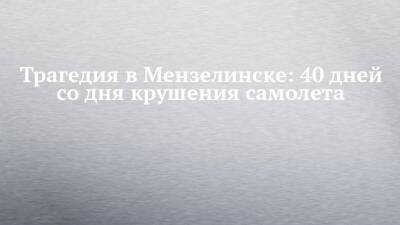 Трагедия в Мензелинске: 40 дней со дня крушения самолета - chelny-izvest.ru - Казань - Мензелинск