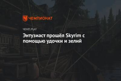 Энтузиаст прошёл «Скайрим» c помощью удочки и зелий - championat.com