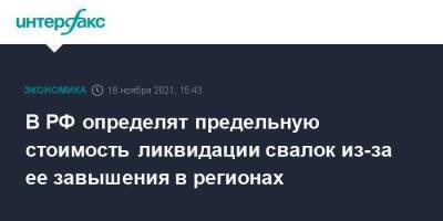 Викторий Абрамченко - В РФ определят предельную стоимость ликвидации свалок из-за ее завышения в регионах - smartmoney.one - Москва - Россия