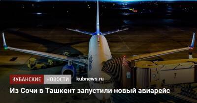 Из Сочи в Ташкент запустили новый авиарейс - kubnews.ru - Сочи - Краснодарский край - Узбекистан - Ташкент