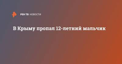 В Крыму пропал 12-летний мальчик - ren.tv - Крым - Омск