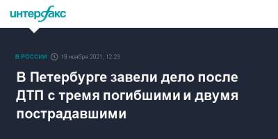 В Петербурге завели дело после ДТП с тремя погибшими и двумя пострадавшими - interfax.ru - Москва - Россия - Санкт-Петербург - район Курортный, Санкт-Петербург - Петербург