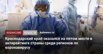 Краснодарский край оказался на пятом месте в антирейтинге страны среди регионов по коронавирусу - kubnews.ru - Россия - Крым - Санкт-Петербург - Краснодарский край - Московская обл. - Самарская обл.