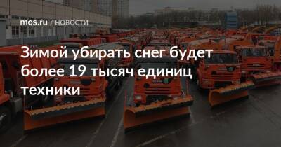 Петр Бирюков - Зимой убирать снег будет более 19 тысяч единиц техники - mos.ru - Москва
