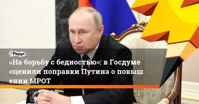 Владимир Путин - Андрей Макаров - «Наборьбу сбедностью»: вГосдуме оценили поправки Путина оповышении МРОТ - ridus.ru - Россия