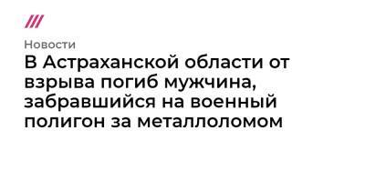 В Астраханской области мужчина проник на военный полигон за металлоломом и погиб от взрыва - tvrain.ru - Астраханская обл. - Чита